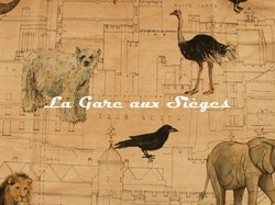 Tissu GP & J.Baker - Royal Beasts Velvet - La Gare aux Sièges