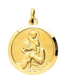Médaille St Christophe pl.or - Bijouterie Horlogerie Lechine