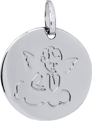 Médaille ange or blanc 9 carats - Bijouterie Horlogerie Lechine