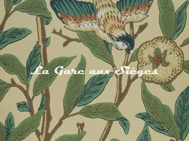Papier peint William Morris - Bird & Pomegranate - réf: 212539 ( détail ) - Voir en grand