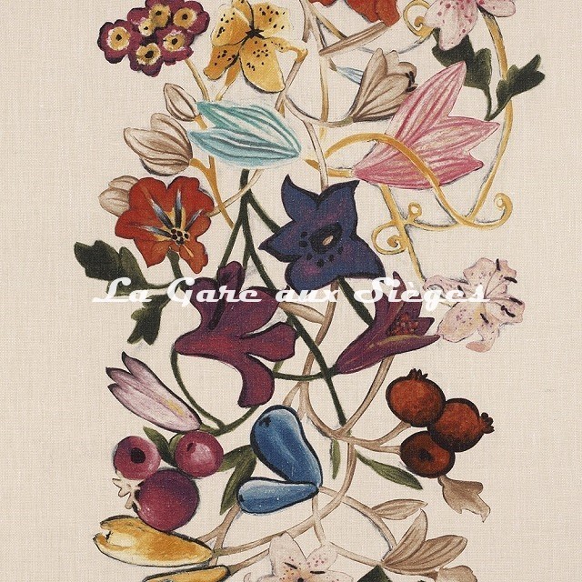 Tissu Dedar - About Flowers -  Coloris: 001 Marquises - Voir en grand
