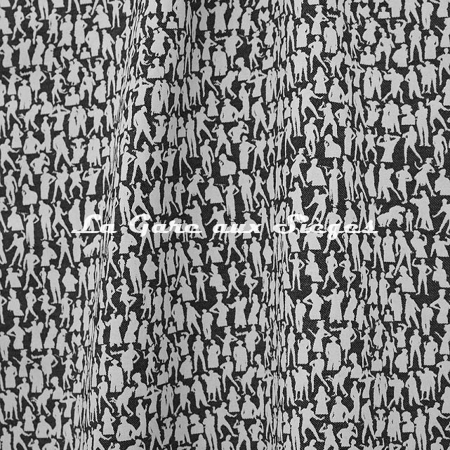 Tissu Jean Paul Gaultier - Silhouette - réf: 3492.06 Noir - Voir en grand
