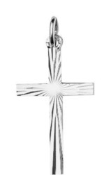 pendentif croix fantaisie argent rhodié - Bijouterie Horlogerie Lechine