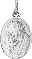 Médaille vierge or blanc - Bijouterie Horlogerie Lechine