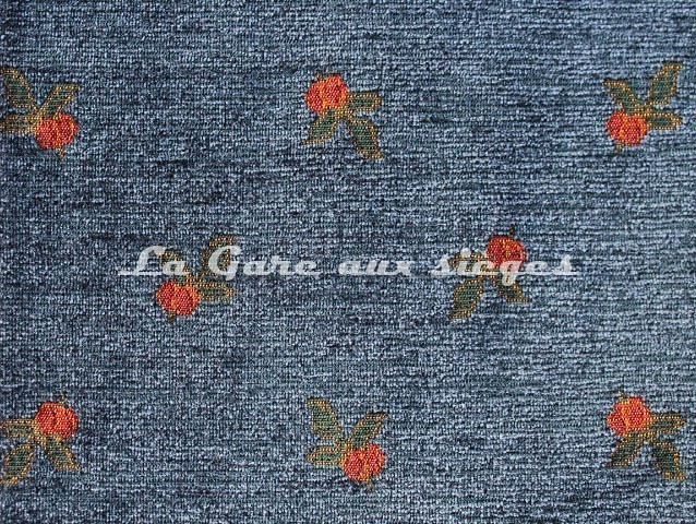 Tissu Amélie Prévot - La Ferté - réf: 16075 - Coloris: 14 Bleu - Voir en grand