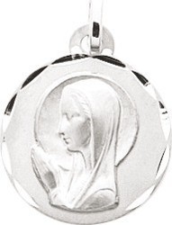 Médaille vierge argent rhodié - Bijouterie Horlogerie Lechine
