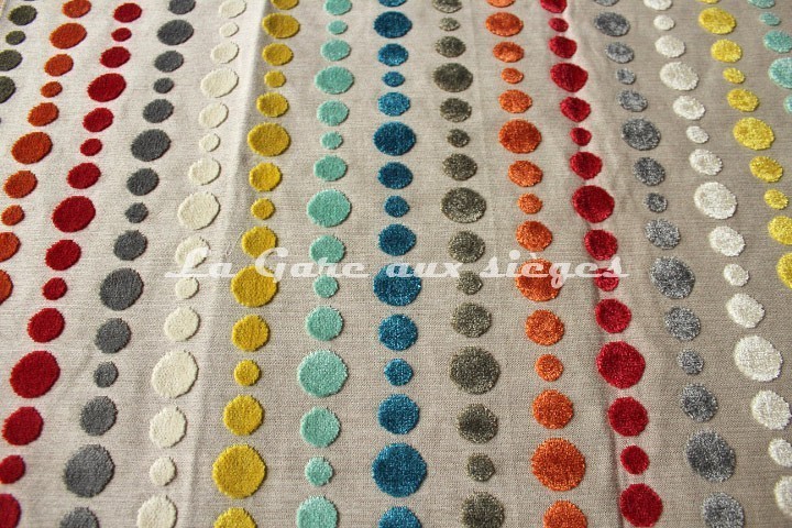 Tissu Deschemaker - Velours Sao Paulo - réf: 103868 - Coloris: Multicolore - Voir en grand