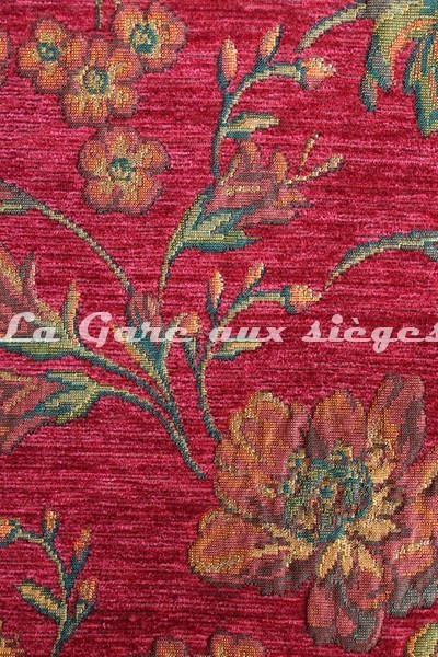 Tissu Amélie Prévot - Santigny - réf: 16124 - Coloris: 75 Rouge - Voir en grand