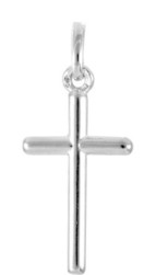 Croix argent rhodié - Bijouterie Horlogerie Lechine