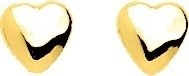 Boucles d'oreilles coeur or jaune - Bijouterie Horlogerie Lechine