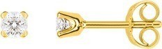 Boucles d'oreilles diamants or jaune 18 carats - Bijouterie Horlogerie Lechine