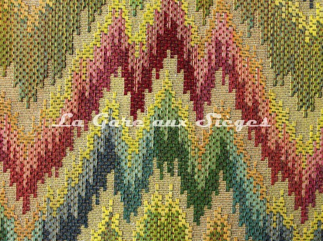 Tissu Chanée Ducrocq - Poitou - réf: 8342 Multicolore ( détail ) - Voir en grand
