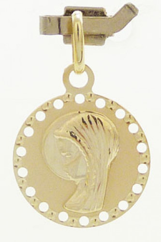  MEDAILLE OR JAUNE  RONDE AJOURE VIERGE - Médailles vierge - Bijouterie Horlogerie Lechine - Voir en grand