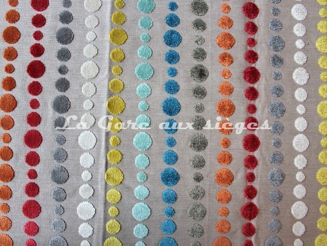 Tissu Deschemaker - Velours Sao Paulo - réf: 103868 - Multicolore - Voir en grand