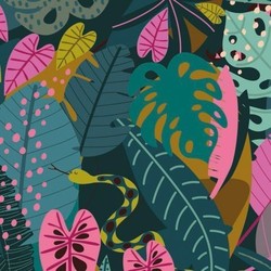 Tissu Dashwood night jungle - L'Atelier de Charlotte