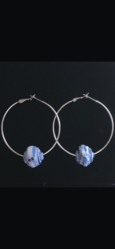 Boucles d'oreilles croles bleu porto 186 - Re-Cration