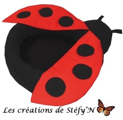 Couffin COCCINELLE diamtre 35 cm (sur demande) - Crations de Stfy'N