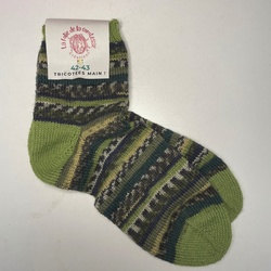 Chaussettes en laine T42/43 VERT - La Folie de la Comtesse