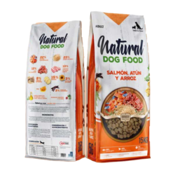 NATURAL DOG SAUMON/THON - 15 KGS - SARL Equilibre - Nutrition Animale