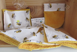Lot  abeilles fond blanc - Le rucher de Marylou