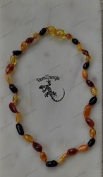 COLLIER BEBE AMBRE OVALE - Dom'Energie