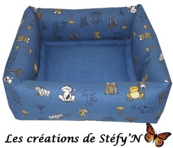 Couffin carr GRENOUILLE 33 x 33 cm - Crations de Stfy'N