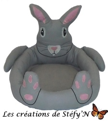 Couffin LAPIN 50 x 40 cm (sur demande) - Crations de Stfy'N