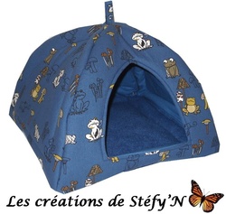 Dme GRENOUILLE BLEUE (30 x 30 x 23 cm) - Crations de Stfy'N