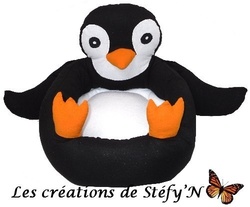 Couffin PINGOUIN 30 x 40 cm (sur demande) - Crations de Stfy'N