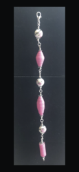 Bracelet rose et perles Japon multiples 167 - Re-Cration