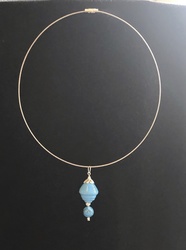 Collier rigide turquoise multiples 085 - Re-Cration