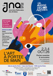 Journ�es Nationales des Artistes 2026 JNA 2-3-4 octobre 2026