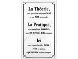 Plaque Email LA THEORIE - Enamel TIN sign advertising EMAIL - ANTAN ET NEO