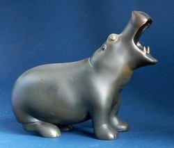 Figurine Pompon "Hippopotame"   - ANTAN ET NEO
