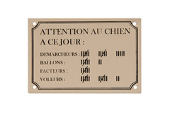 Plaque Email ATTENTION AU CHIEN CE JOUR 6 FACTEURS... - Enam - ANTAN ET NEO