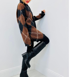 ROBE PULL MOTIF ARGYLE BURLINGTON - ANN'MODE 