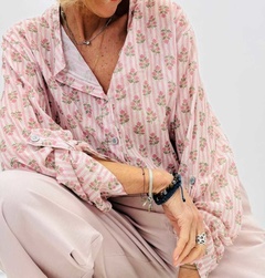 CHEMISE BOH�ME ROSE GLASSY PARIS  - ANN'MODE 