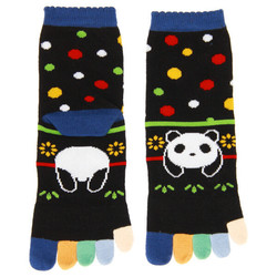 Chaussettes japonaises 5 orteils, panda - taille 35 à 40 - Comptoir du Japon
