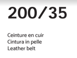 CEINTURE 200/35 EN CUIR MANNA - Maroquinerie Diot Sellier