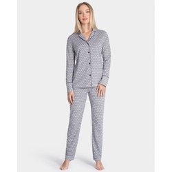 Impetus pyjama chemisier en coton gris - Un Temps Pour Elle - Lingerie
