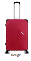338/55 VALISE EXTENSIBLE ABS 55 CM LYS ROUGE - Maroquinerie Diot Sellier