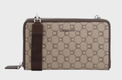 Pochette / portefeuille en toile enduite - " Chabrand " . - CHABRAND