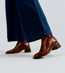 BOTTINES COGNAC LISSE MILIE KARSTON  - ANN'MODE 