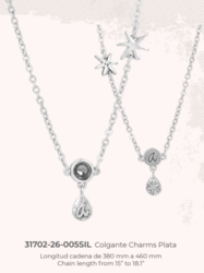 31702-26-005SIL COLLIER CHARMS ANEKKE EPUISE - Maroquinerie Diot Sellier