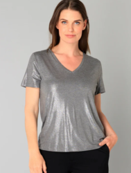 TEE SHIRT IRISE ARGENT YEST - ANN'MODE 