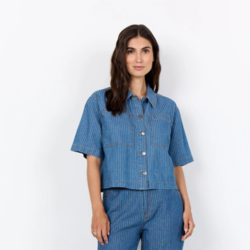 VESTE EN JEAN MANCHES COURTES - ANN'MODE 