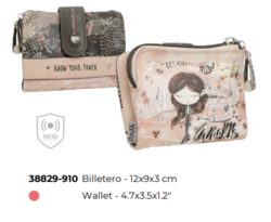 38829-910 PORTE BILLETS ANEKKE ROSE COLLECTION Peace & Love - Maroquinerie Diot Sellier