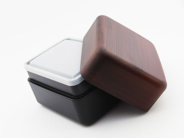 Grande boîte à bento marron façon bois - Comptoir du Japon - Voir en grand
