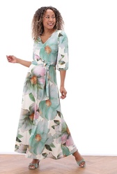 ROBE LONGUE FLUIDE FLEURI KDESIGN - ANN'MODE 