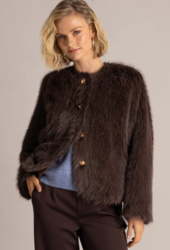FAUSSE FOURRURE MARRON YEST  - ANN'MODE 